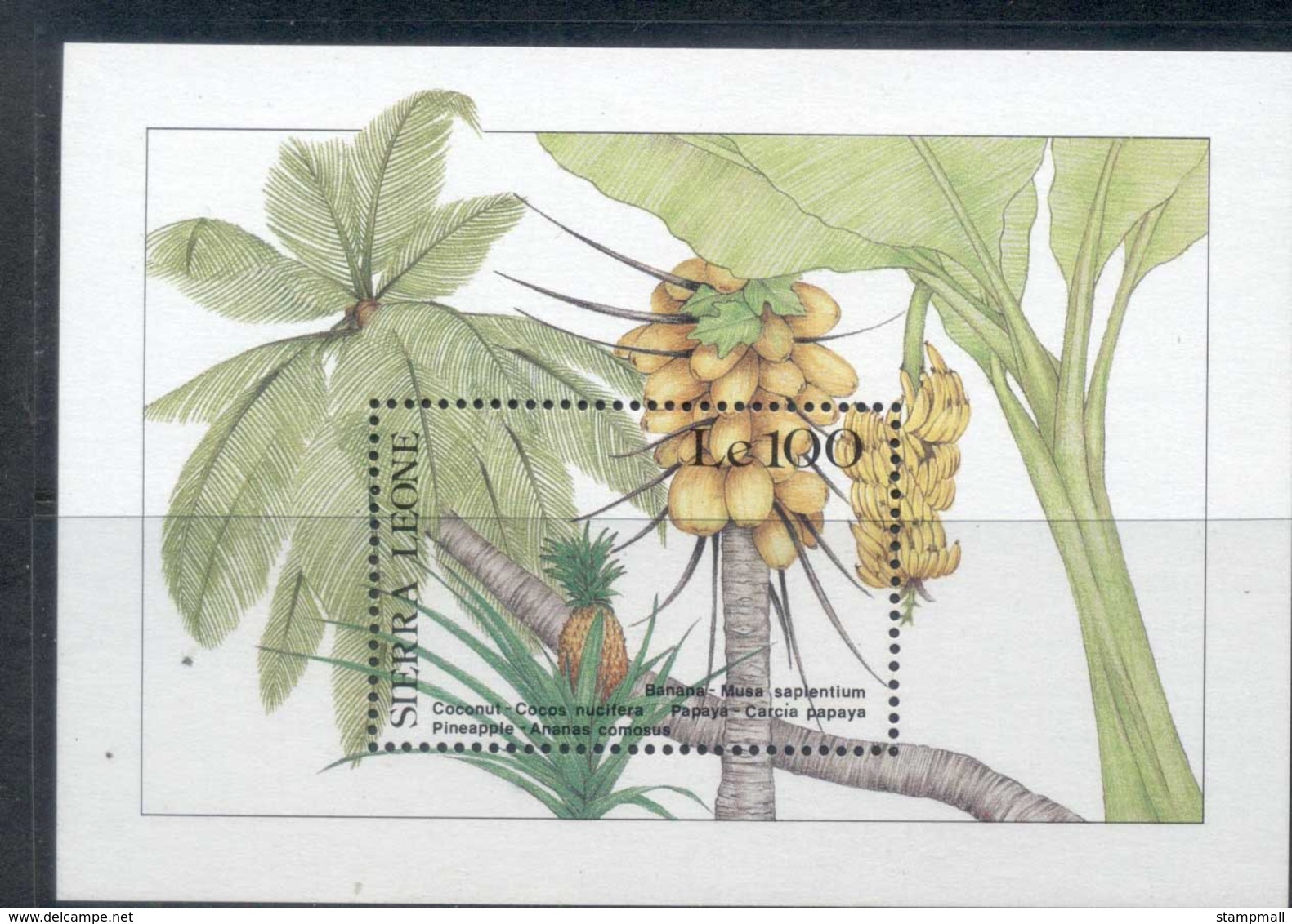 Sierra Leone 1987 Flora & Fauna, Fruit MS MUH - Sierra Leone (1961-...)