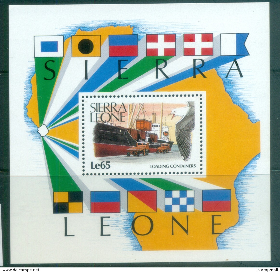 Sierra Leone 1988 Merchant Marine, Ships, Birds MS MUH - Sierra Leone (1961-...)