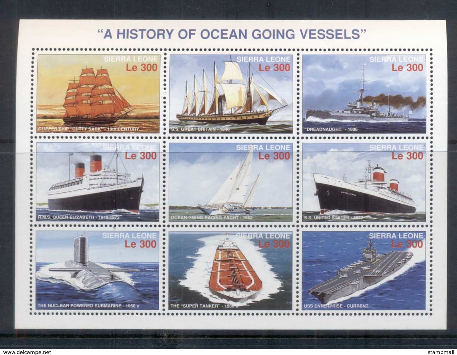 Sierra Leone 1996 Ships, Submarine Sheetlet MUH - Sierra Leone (1961-...)