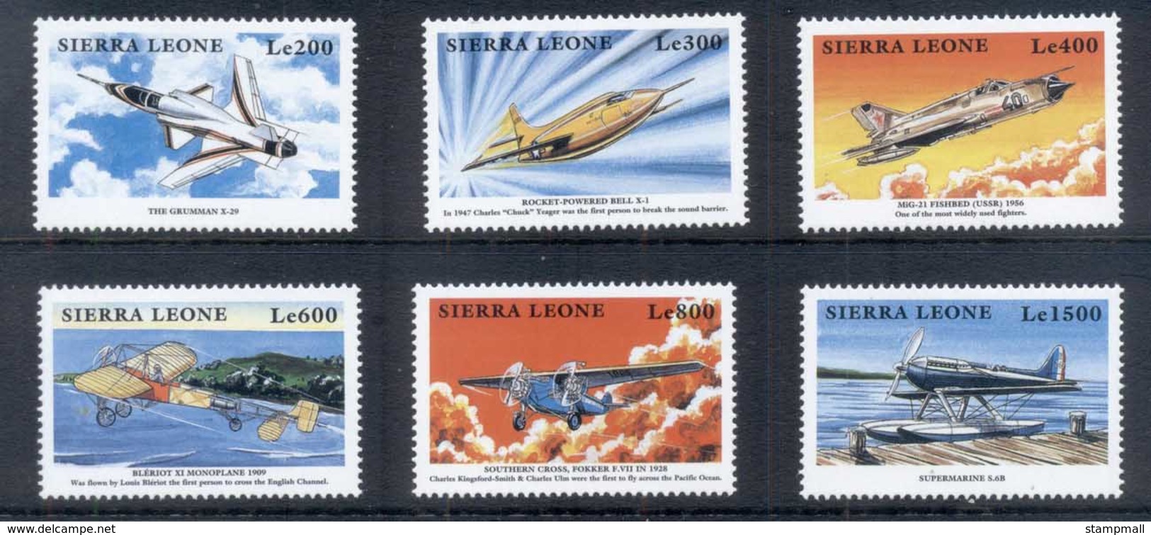 Sierra Leone 1999 Airplanes MUH - Sierra Leone (1961-...)