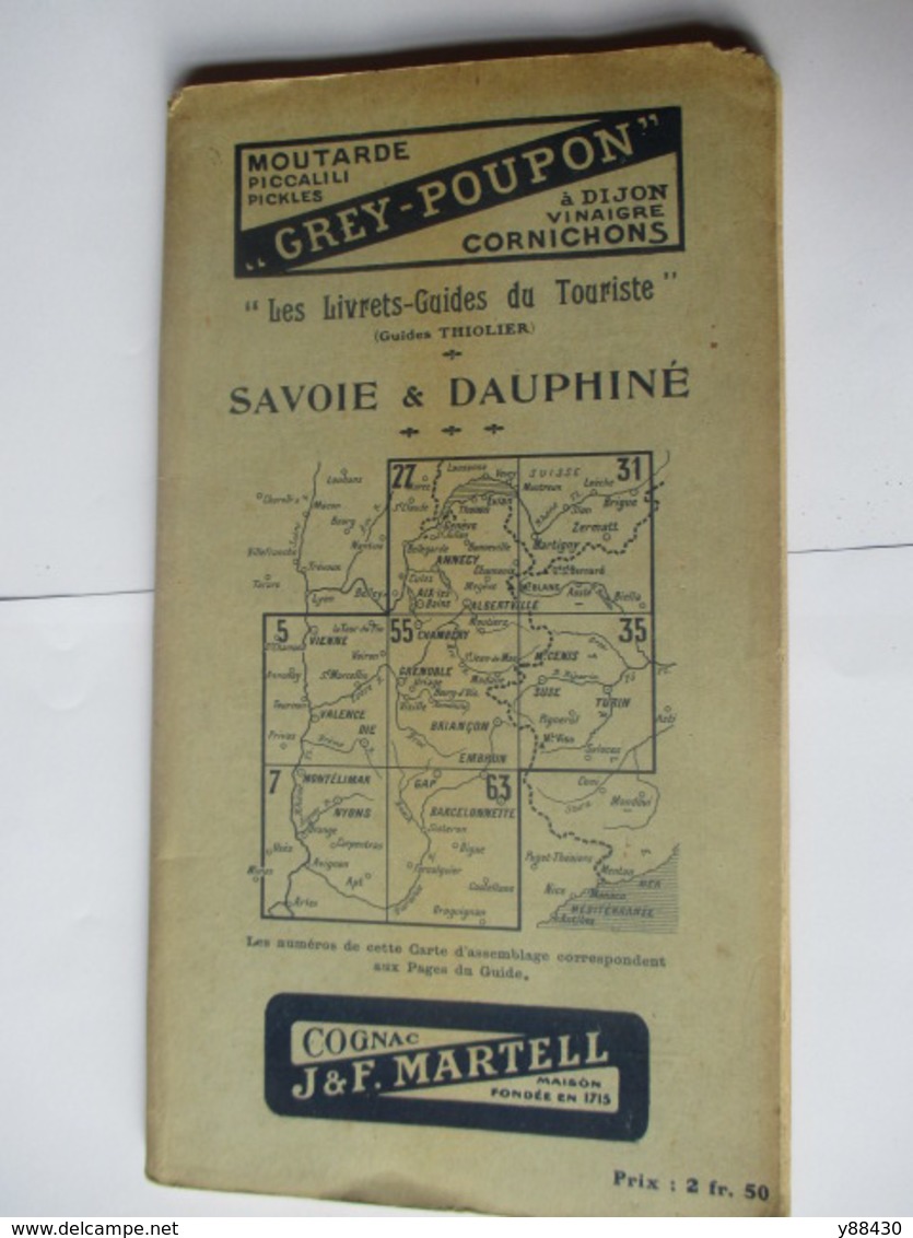 Livret Guides Du Touriste THIOLIER  De 1923 - SAVOIE & DAUPHINE - 76 Pages - 19 Photos - Dépliants Touristiques