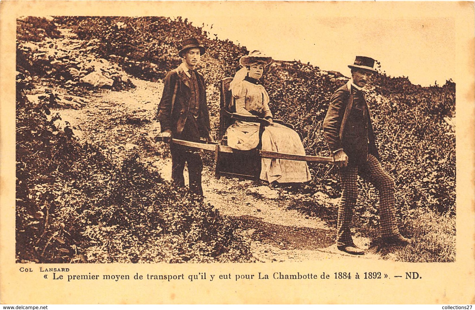 73-SAINT-GERMAIN-LA-CHAMBOTTE-LE PREMIER MOYEN DE TRANSPORT QU'IL Y EUT POUR LA CHAMBOTTE DE 1884 A 1892 - Saint Jean De Maurienne