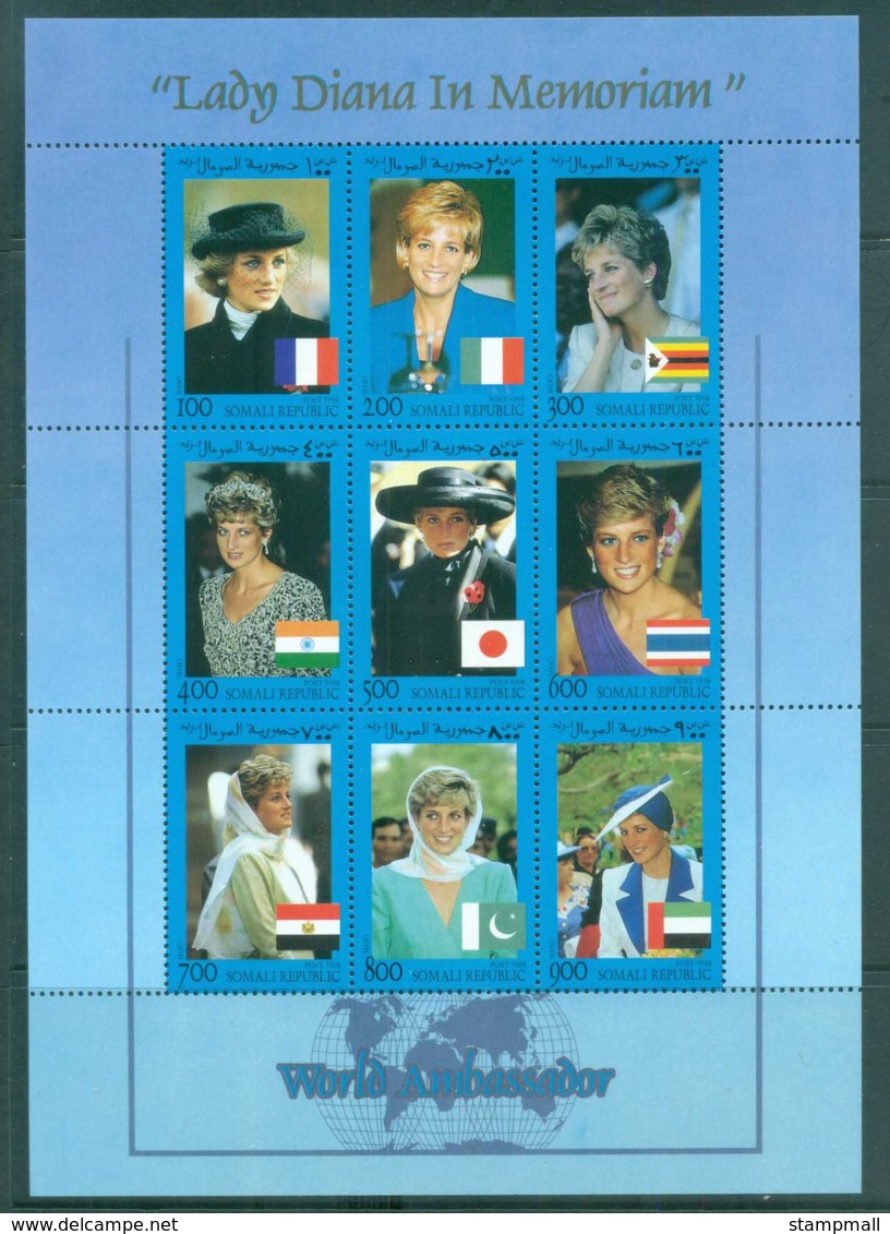 Somali Republic 1997 Princess Diana In Memoriam MS MUH Lot82041 - Somalia (1960-...)