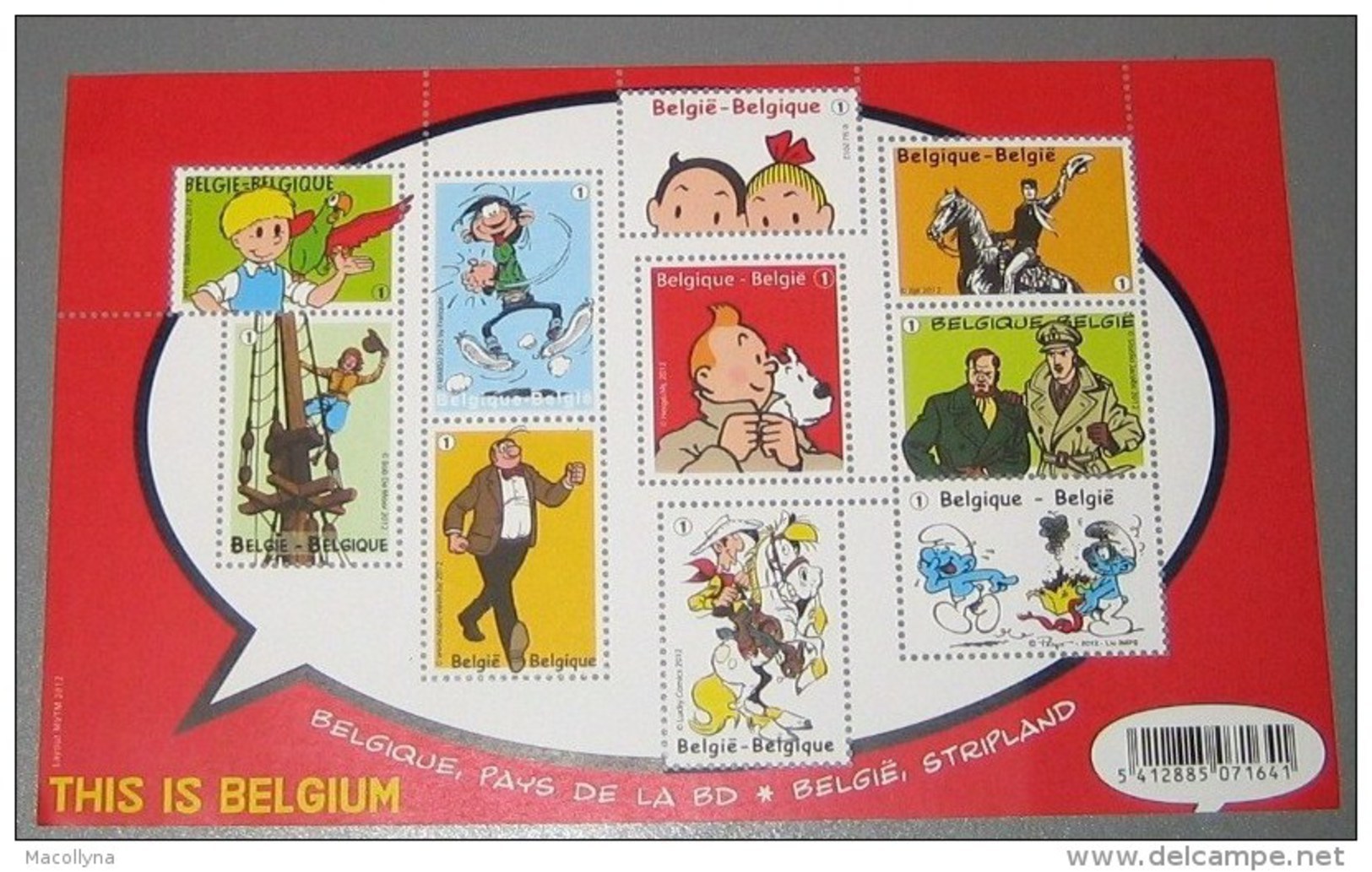 Blok 201** Bloc Tintin En Belgique, Pays De La BD** Kuifje In België, Stripland- This Is Belgium XX - 1961-2001