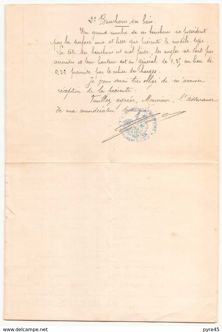 Lettre Manuscrite Du 3 Février 1911 à Albi ( Recours Auprès Du Ministre ) - Manuscripts