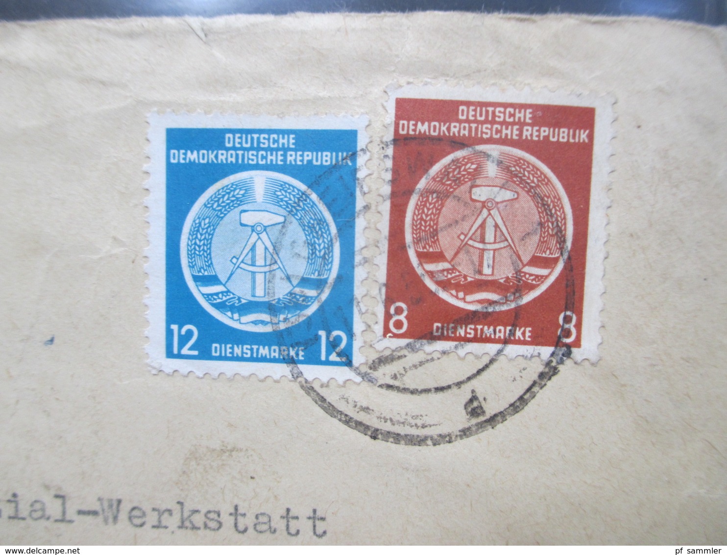 DDR Belege ZKD / Dienstmarken A / B mit 17 interessanten Belegen! Auch MeF!! z.B. Schiffsarmaturen und Leuchtenbau Finow