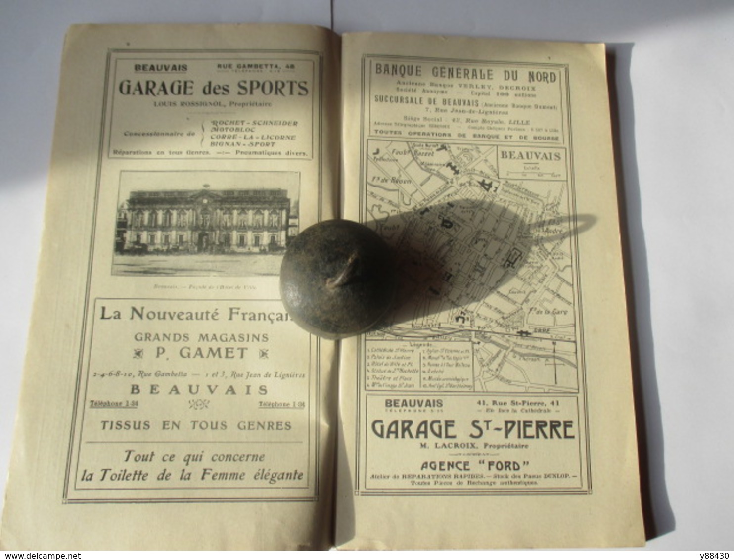 Livret Guides Du Touriste THIOLIER DE 1923 - NORD De La FRANCE & BELGIQUE - 100 Pages - 18 Photos - Dépliants Touristiques