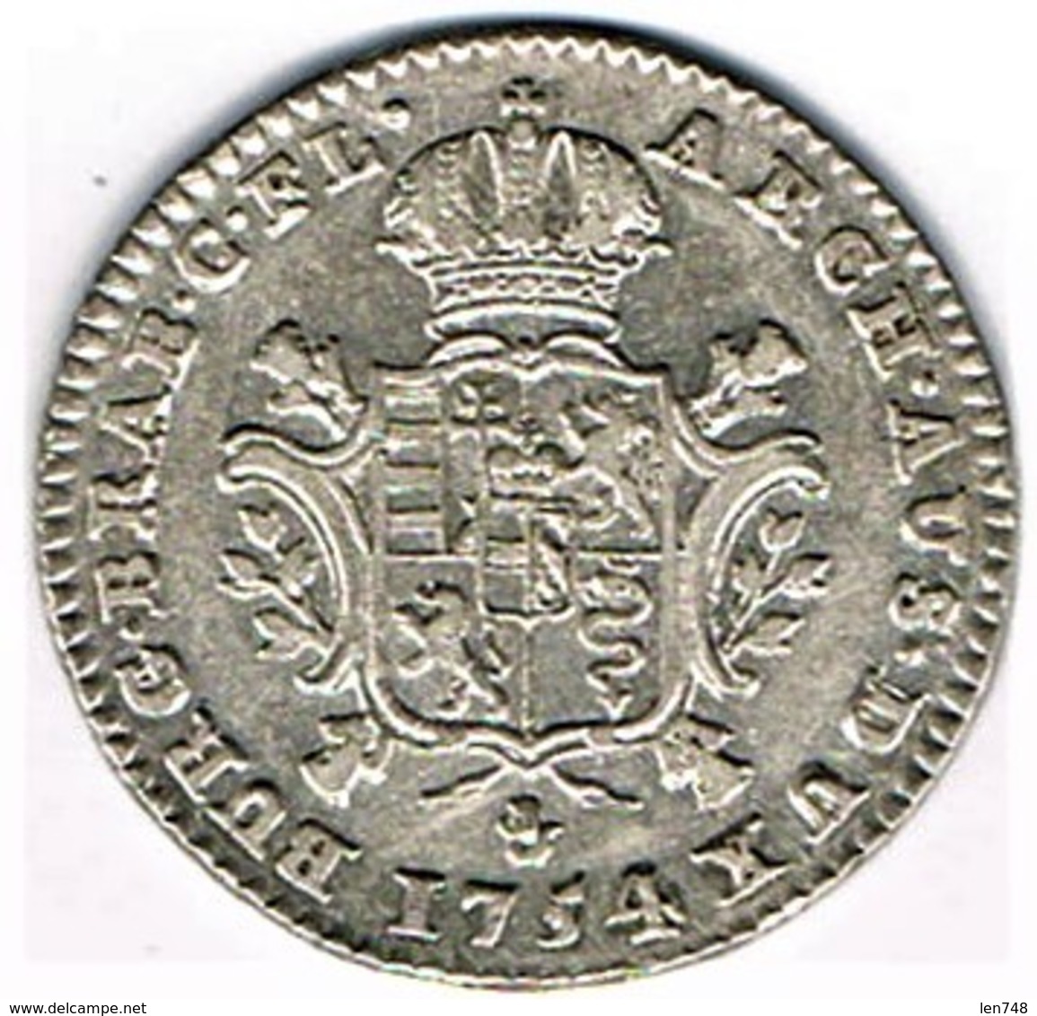 Pays-Bas Autrichiens (Belgique) - 1/4 Ducaton 1754 Marie-Thérèse (argent) - Autriche