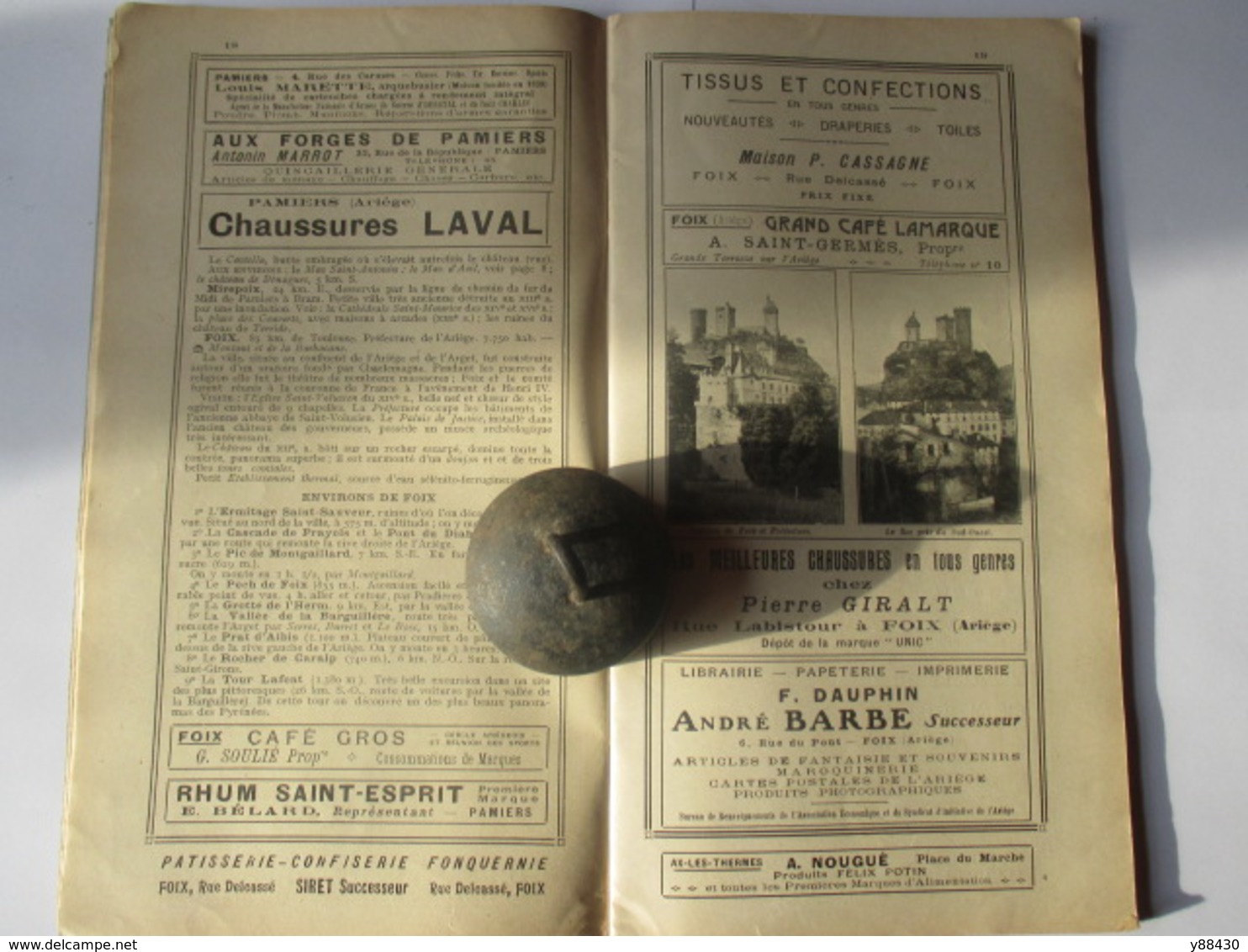 Livret Guides du Touriste THIOLIER de 1922 - LES PYRENEES de l'Ariège à la Méditerranée - 100 pages - 19 photos