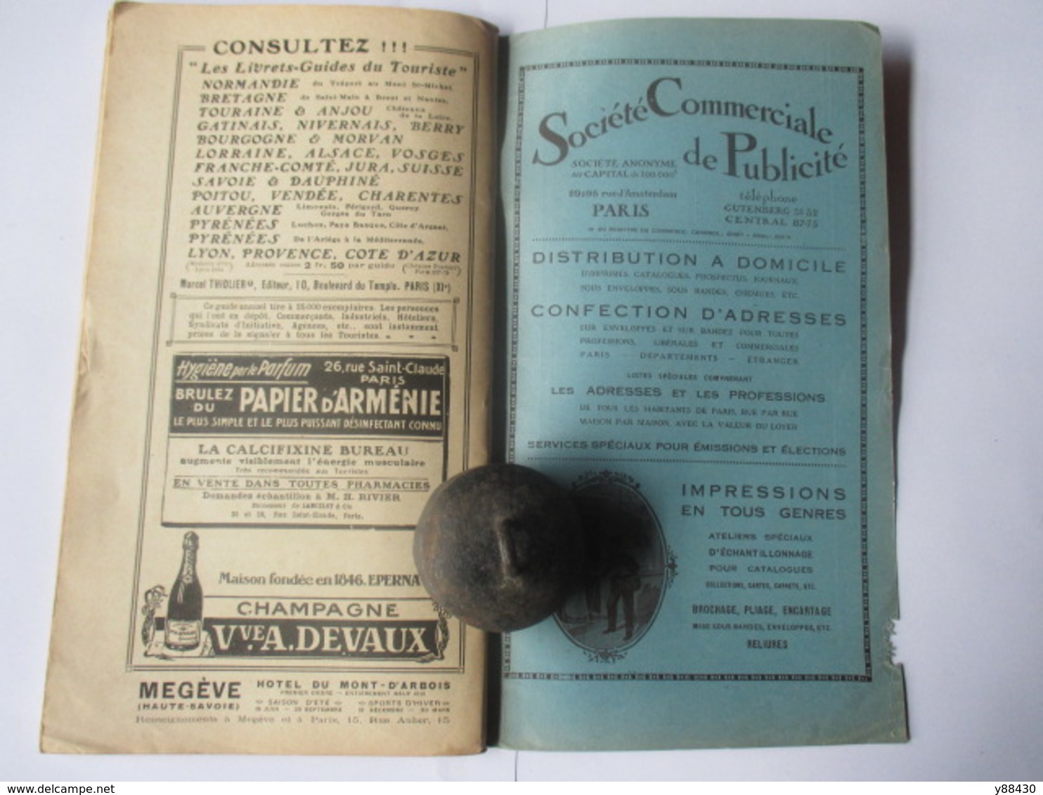 Livret Guides du Touriste THIOLIER de 1922 - LES PYRENEES de l'Ariège à la Méditerranée - 100 pages - 19 photos