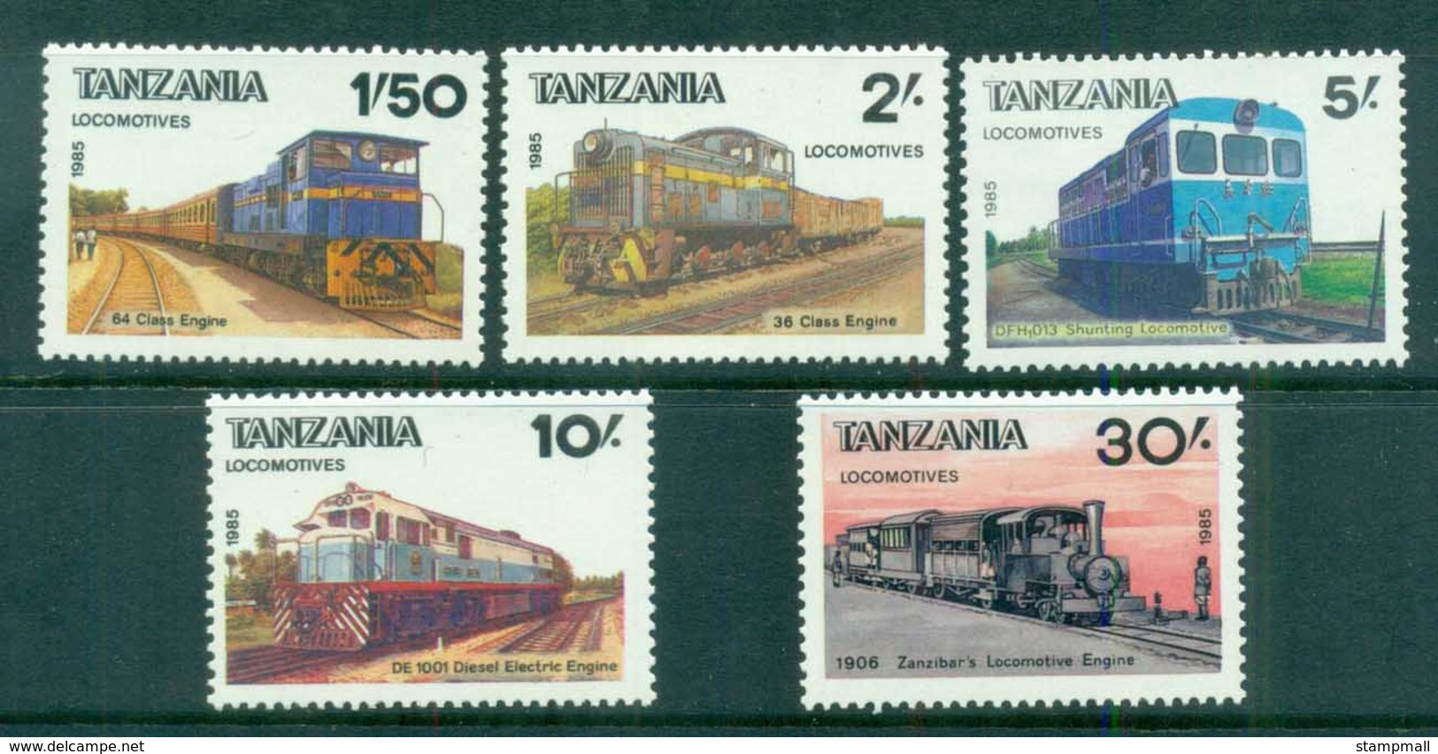 Tanzania 1985 Trains (5) MUH - Swaziland (1968-...)