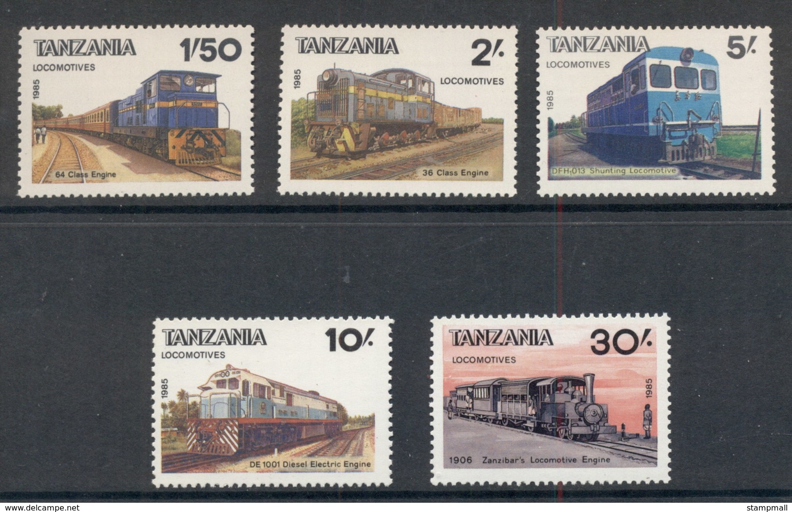 Tanzania 1985 Trains MUH - Swaziland (1968-...)