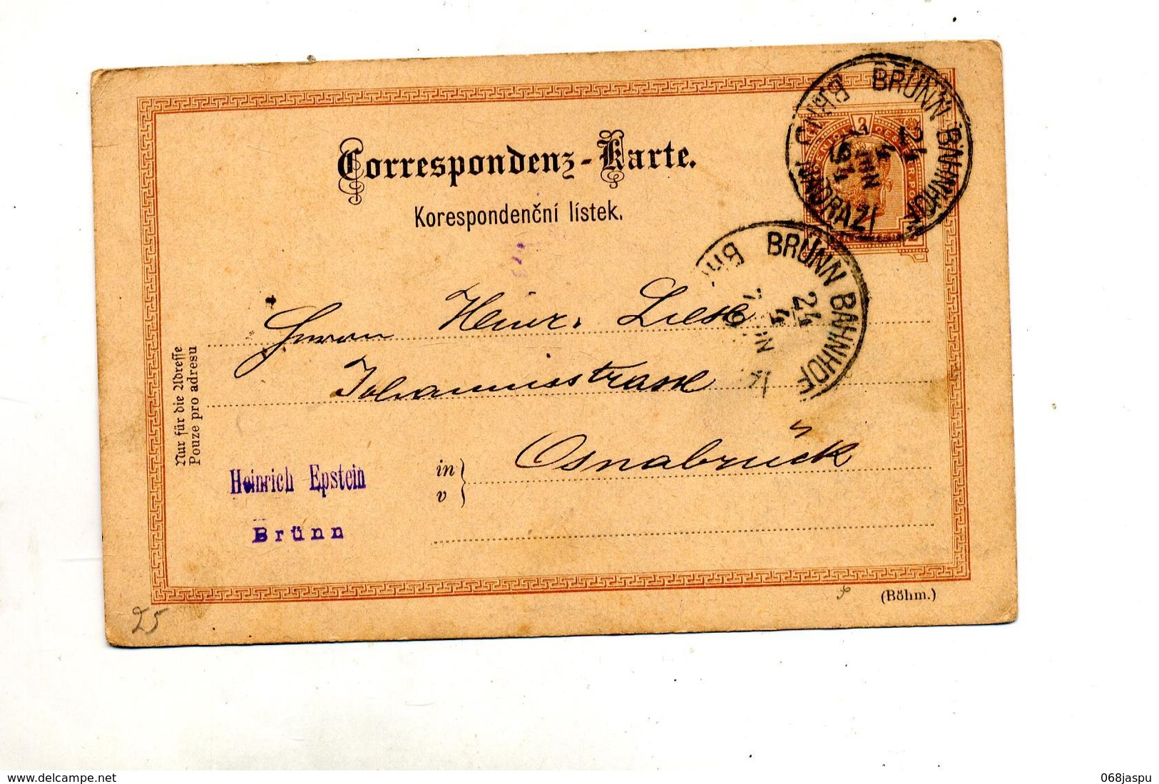 Carte Postale 2 Empereur Cachet Brünn - Postkaarten