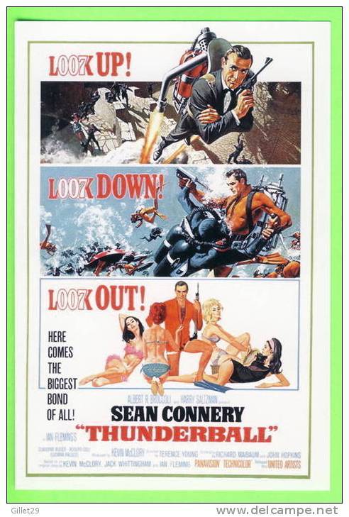 AFFICHE CINÉMA - THUNDERBALL - JAMES BOND, AGENT 007 - SEAN CONNERY - IAN FLEMINGS - - Affiches Sur Carte