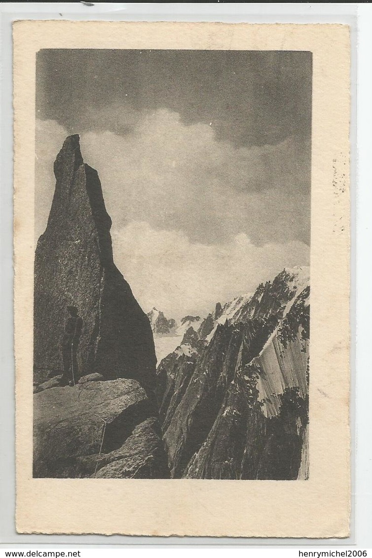 74 Chamonix Alpiniste Et Le Grand Gendarme Du Greffon Ed G Tairraz - Chamonix-Mont-Blanc