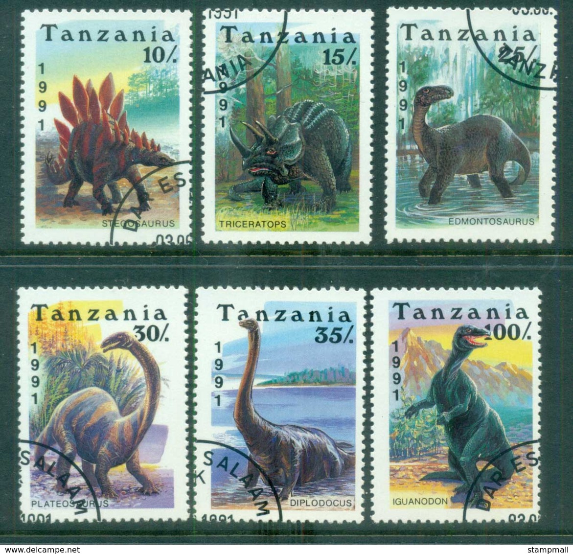 Tanzania 1991 Dinosaurs CTO Lot84786 - Swaziland (1968-...)