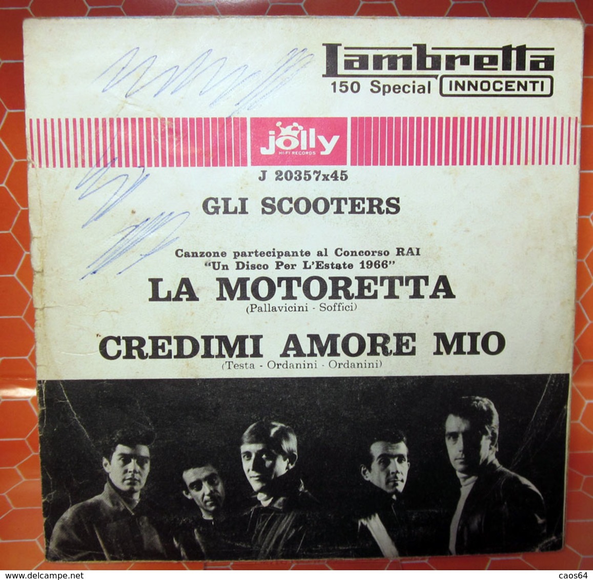 GLI SCOOTERS LA MOTORETTA COVER NO VINYL 45 GIRI - 7" - Accessori & Bustine