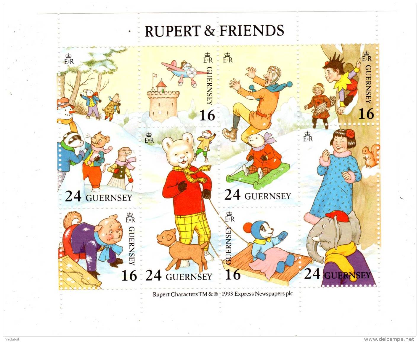 GUERNESEY - BLOC N°23 ** (1993) Rupert Et Ses Amis - Guernesey