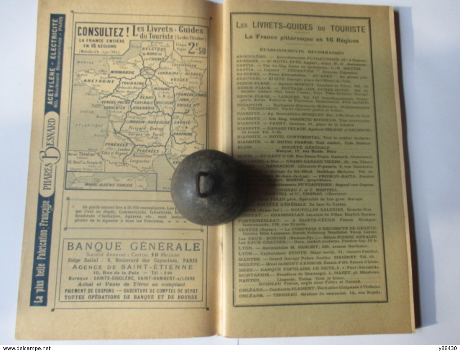 Livret Guides Du Touriste THIOLIER De 1923 - AUVERGNE / LIMOUSIN - Périgord Quercy Gorges Du Tarn -100 Pages - 20 Photos - Cuadernillos Turísticos