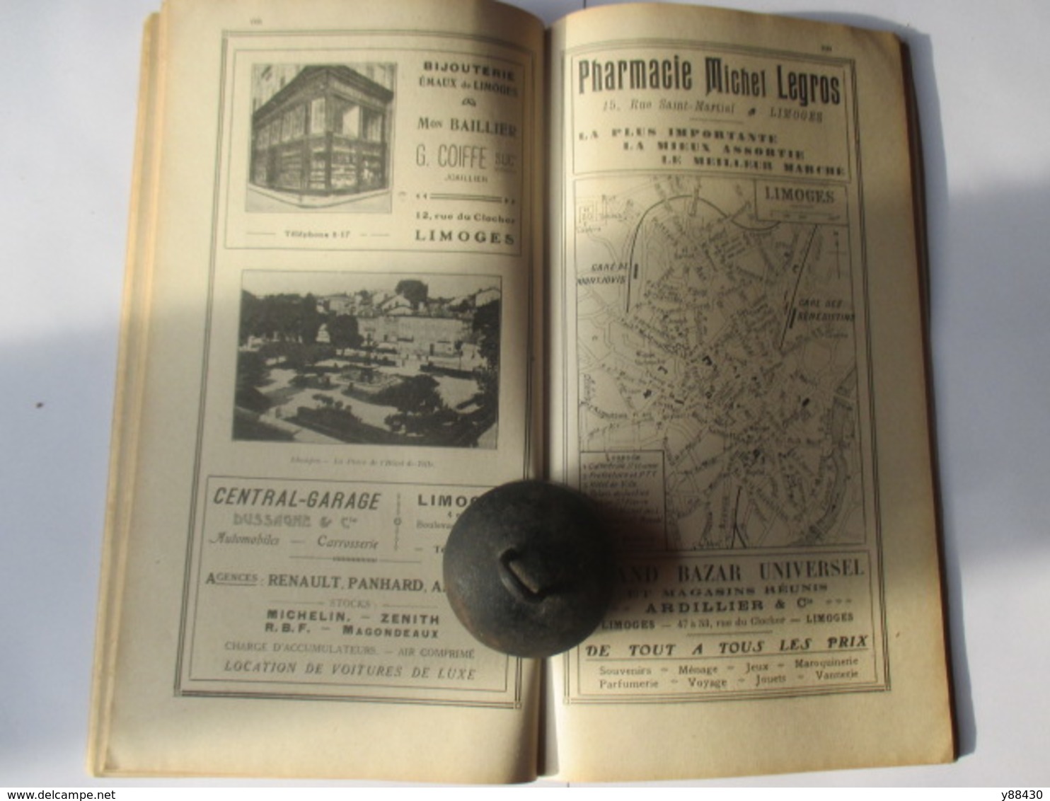 Livret Guides du Touriste THIOLIER de 1923 - AUVERGNE / LIMOUSIN - Périgord Quercy Gorges du Tarn -100 pages - 20 photos