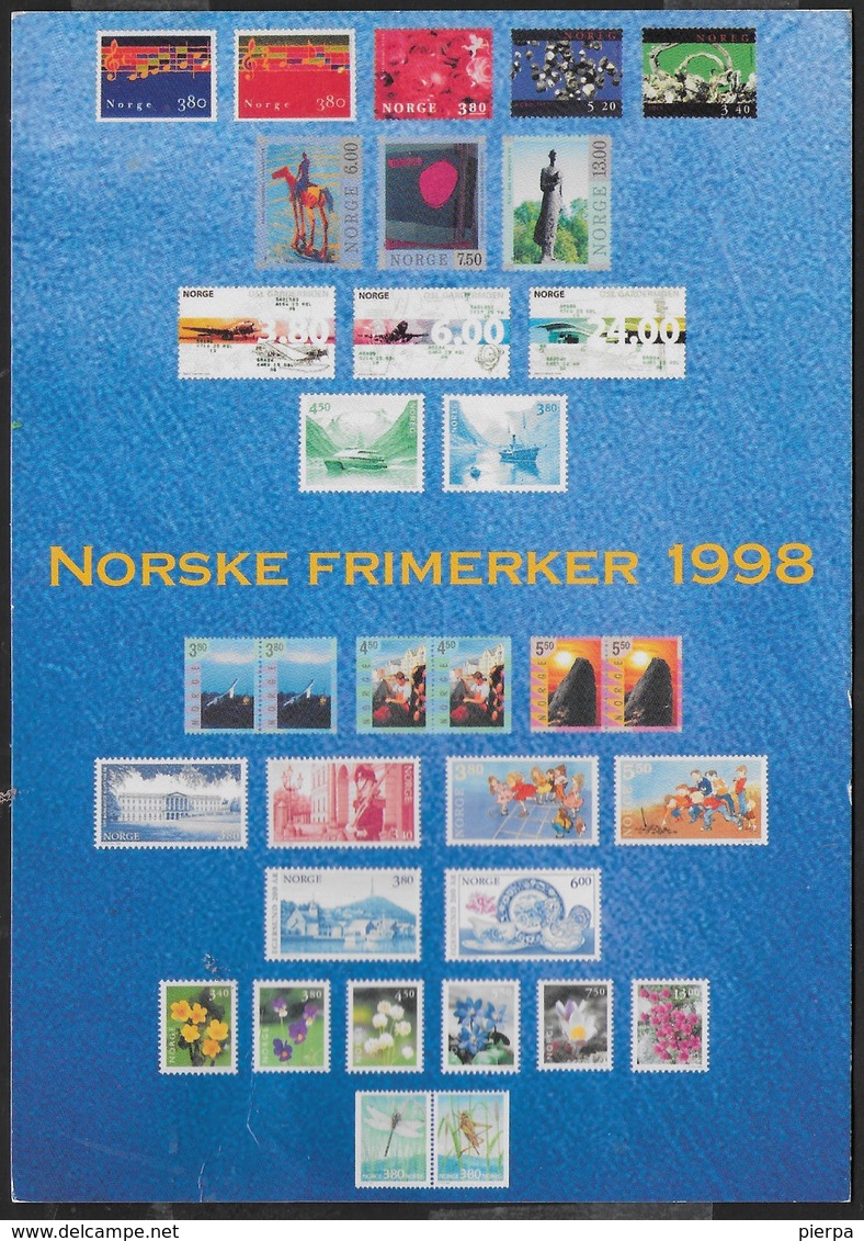 NORVEGIA - FRANCOBOLLI EMESSI 1998 - FORMATO GRANDE 17X12 - VIAGGIATA1999 FRANCOBOLLO ASPORTATO - Francobolli (rappresentazioni)