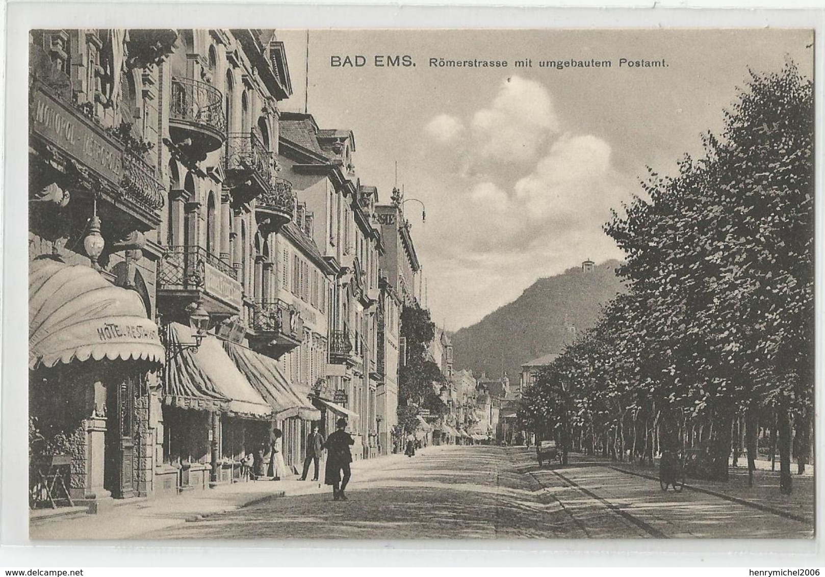 Allemagne Germany - Bad Ems Romerstrasse Mit Umgehautem Postant Ed Louis Glaser De Leipzig - Bad Ems