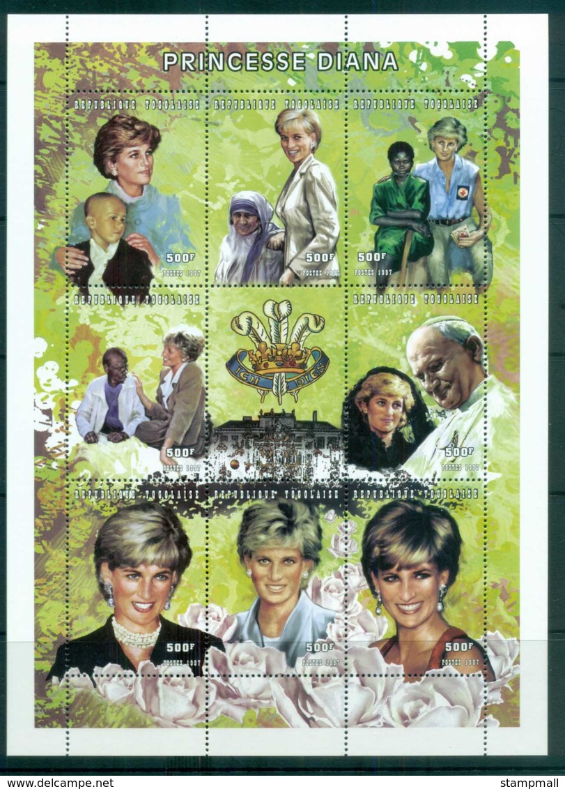 Togo 1997 Princess Diana In Memoriam MS MUH Lot82043 - Togo (1960-...)