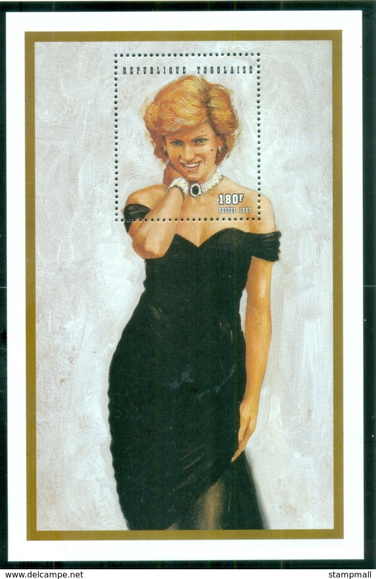 Togo 1997 Princess Diana In Memoriam, Elagant In Black MS MUH - Togo (1960-...)