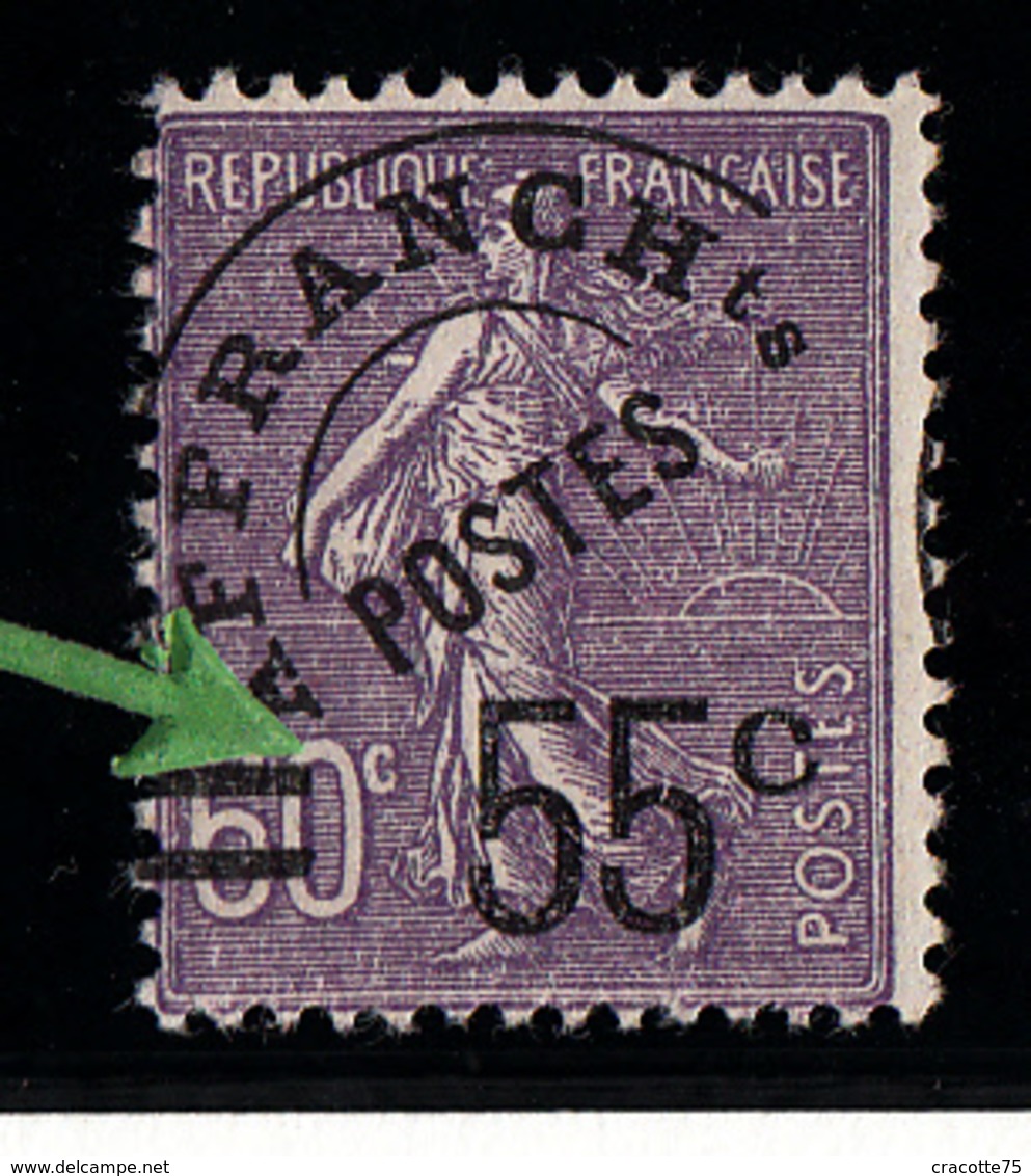 FRANCE - PREO N° 47** - 55c/60c - SURCHARGE DECALEE - LUXE. - Unused Stamps