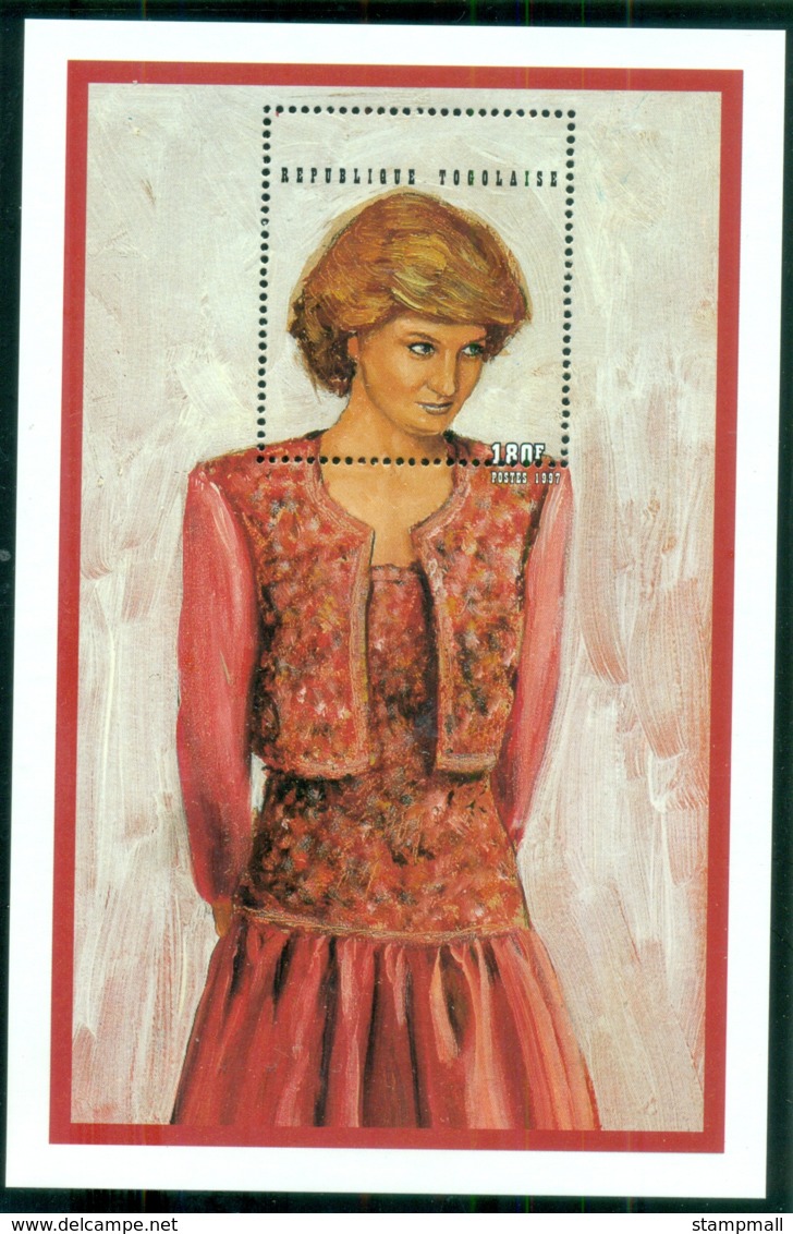 Togo 1997 Princess Diana In Memoriam, Regal In Red MS MUH - Togo (1960-...)