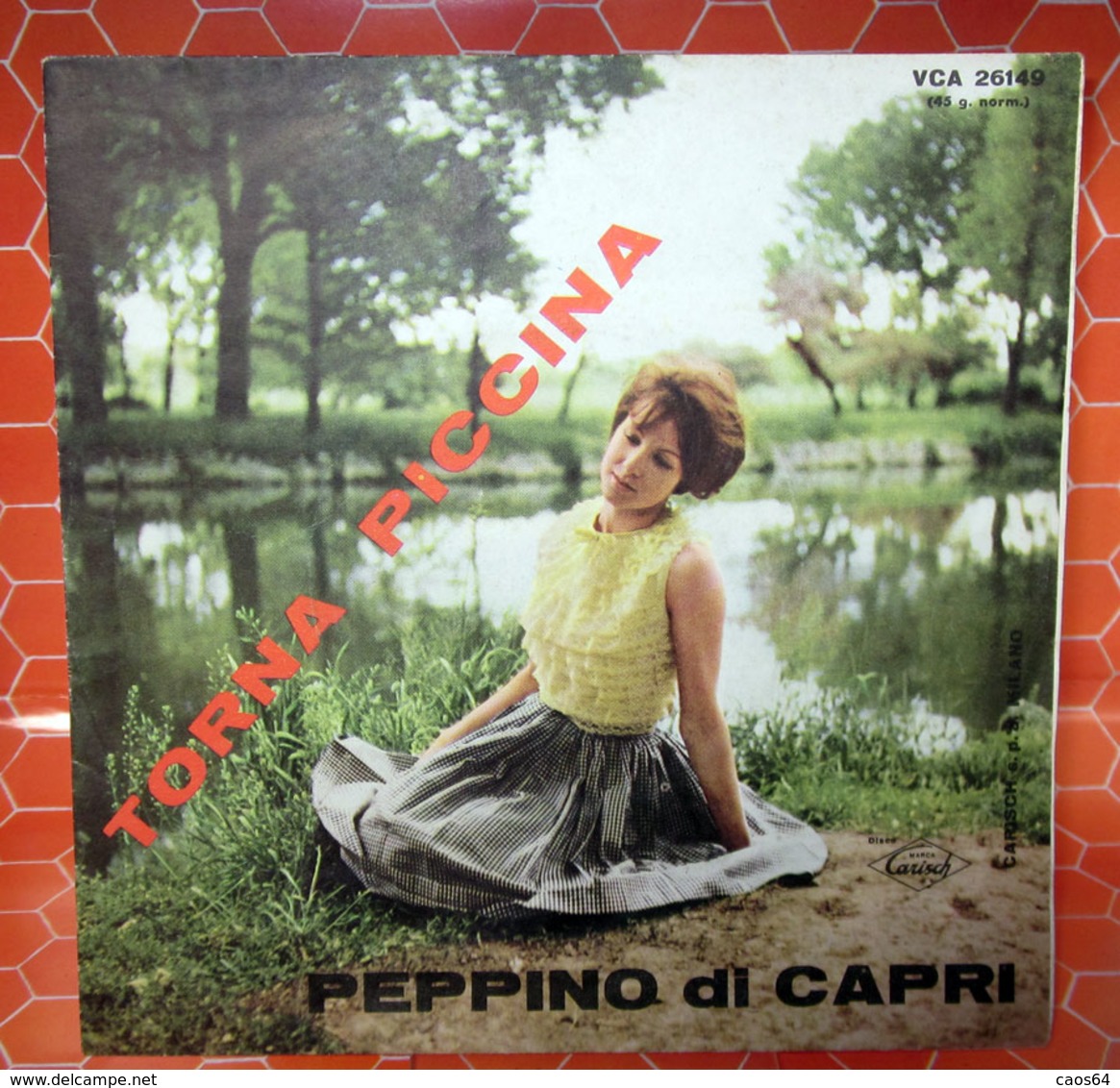 PEPPINO DI CAPRI TORNA PICCINA  COVER NO VINYL 45 GIRI - 7" - Accessoires, Pochettes & Cartons