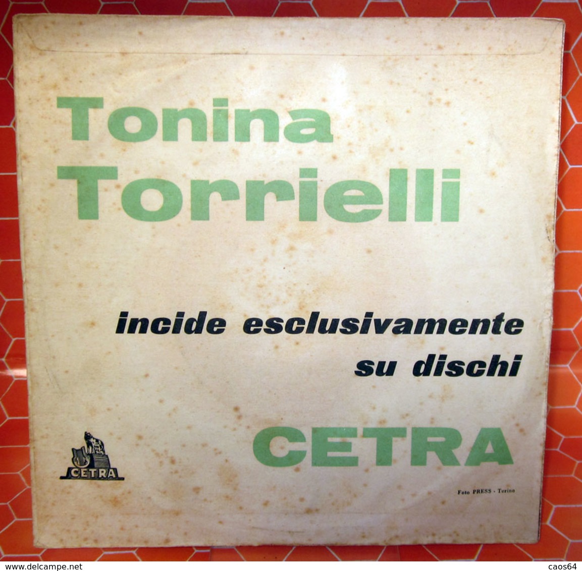 TONINA TORRIELLI LE ROSE SONO ROSSE COVER NO VINYL 45 GIRI - 7" - Accessori & Bustine