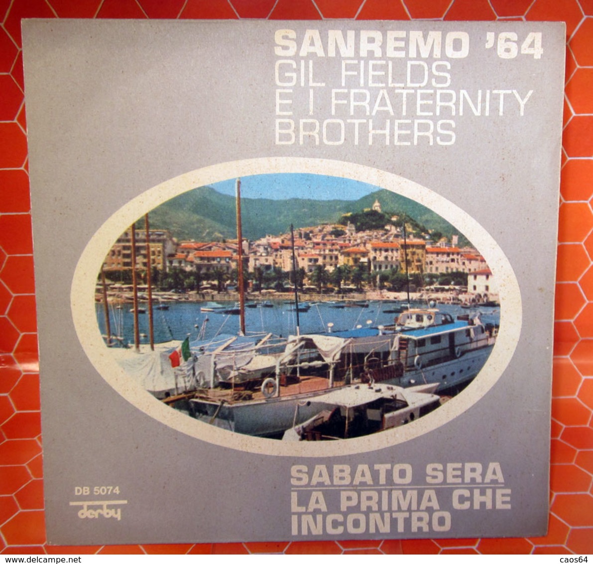 GIL FIELDS E I FRATERNITY BROTHERS SABATO SERA COVER NO VINYL 45 GIRI - 7" - Accessoires, Pochettes & Cartons