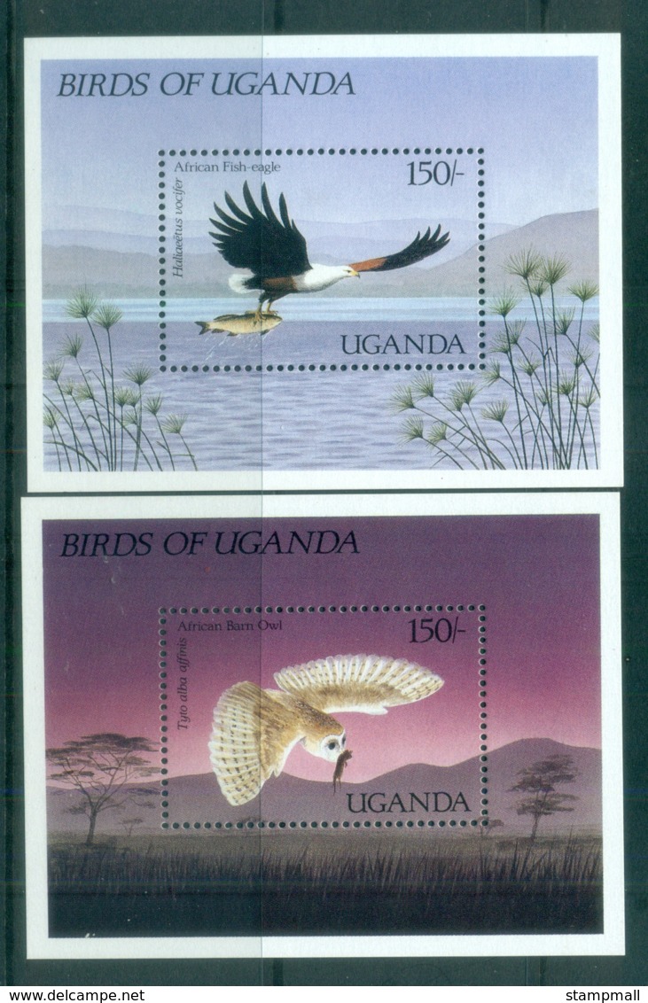 Uganda 1987 Birds 2xMS MUH - Uganda (1962-...)