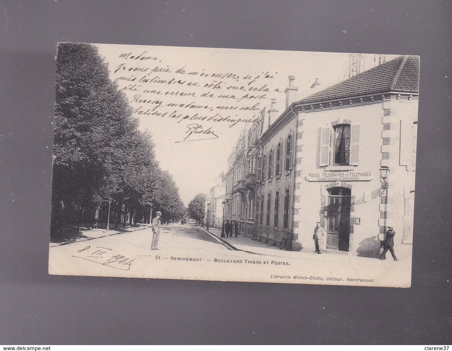 88 VOSGES, REMIREMONT , La Poste Et Le Boulevard THIERS - Remiremont