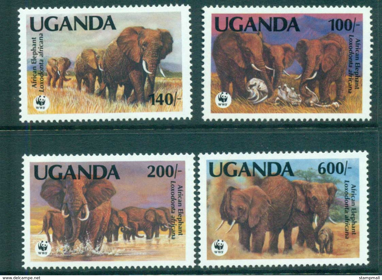 Uganda 1991 WWF African Elephant MUH Lot73148 - Uganda (1962-...)