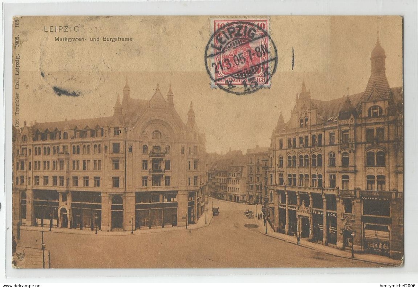 Allemagne Germany Saxe Leipzig Markgrafen Und Burgstrasse 1905 - Leipzig