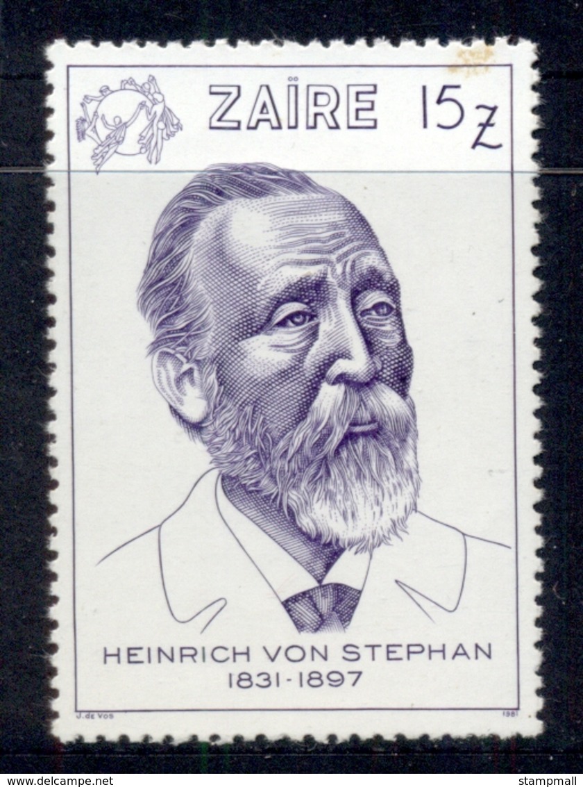 Zaire 1981 UPU Founder Heinrich Von Stephan (light Tone Spots) MUH - Africa (Other)