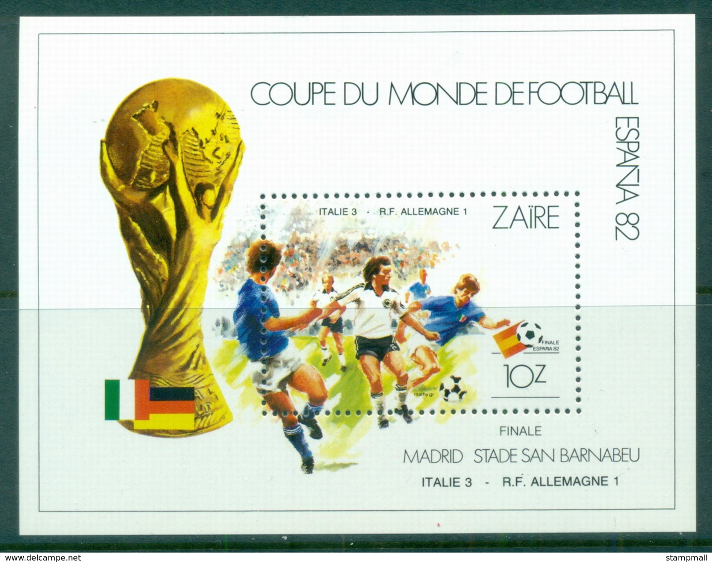 Zaire 1982 World Cup Soccer, Spain MS MUH - Africa (Other)