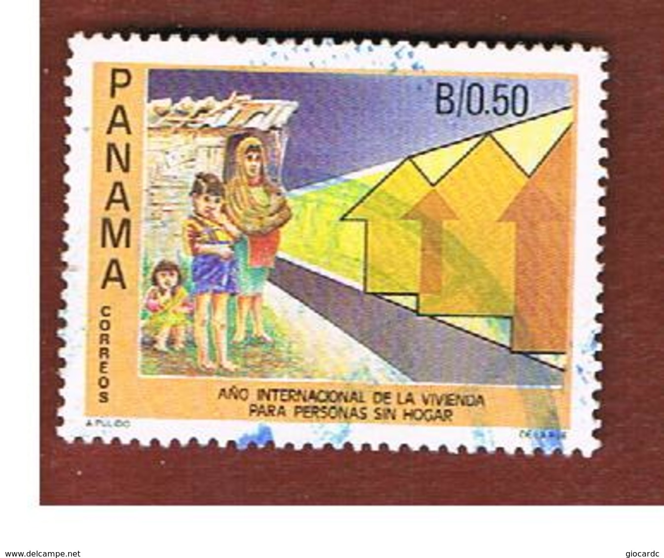 PANAMA -  SG 1468    -    1987   INT. YEAR FOR HOMELESS        -  USED° - Panama