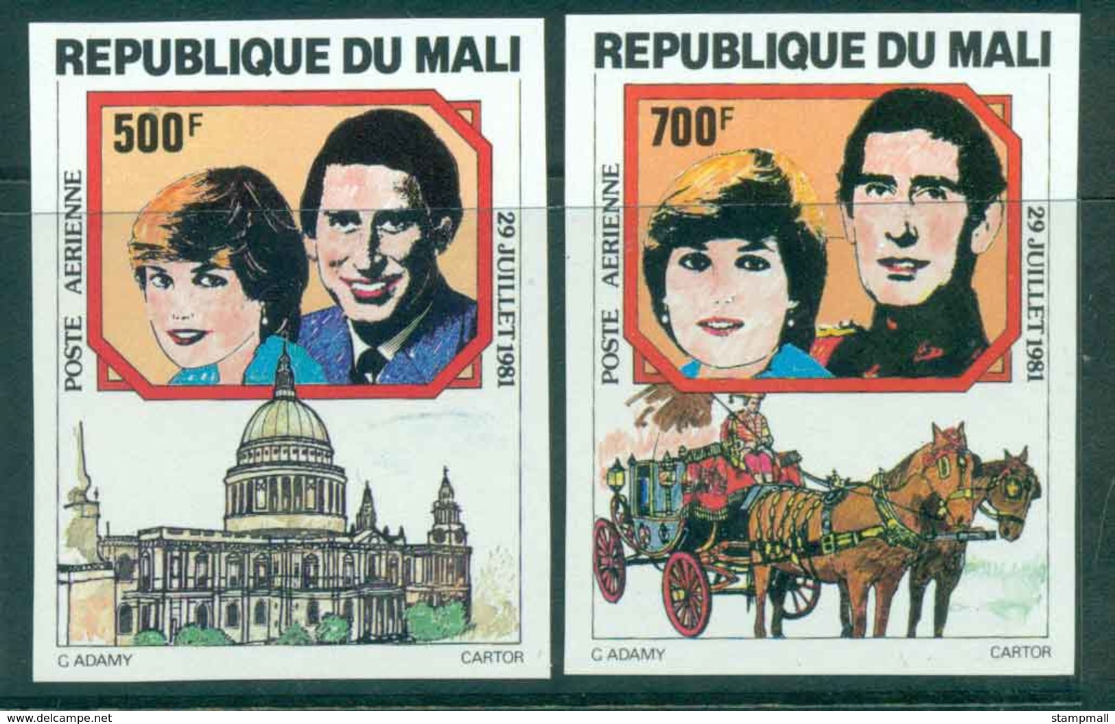 Mali 1981 Charles & Diana Wedding IMPERF MUH Lot45088 - Mali (1959-...)