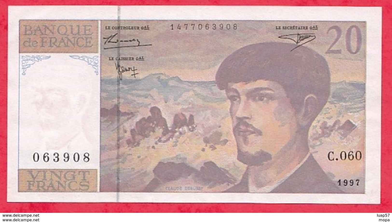 20 Francs "Debussy" 1997  ---Série C.060-----AU-UNC/SPL+ - 20 F 1980-1997 ''Debussy''