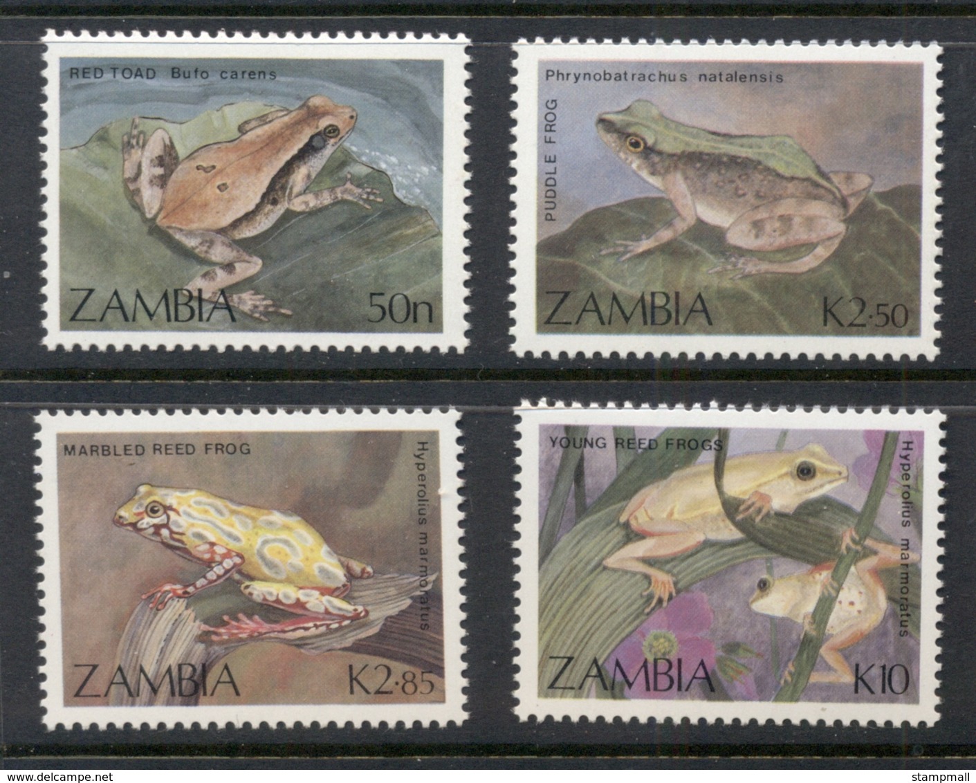 Zambia 1989 Frogs MUH - Zambia (1965-...)