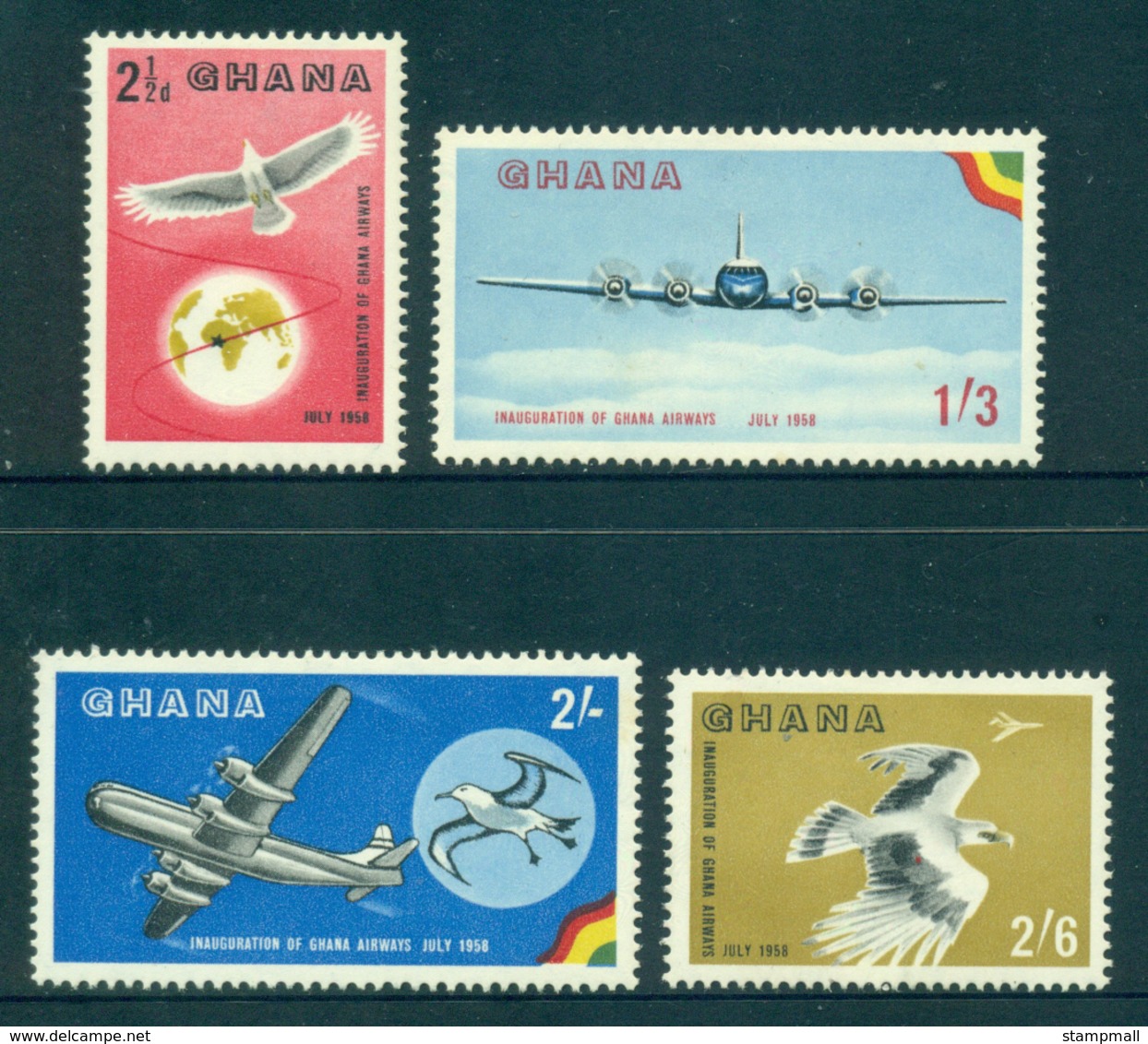 Ghana 1958 Ghana Airways MLH Lot34802 - Ghana (1957-...)