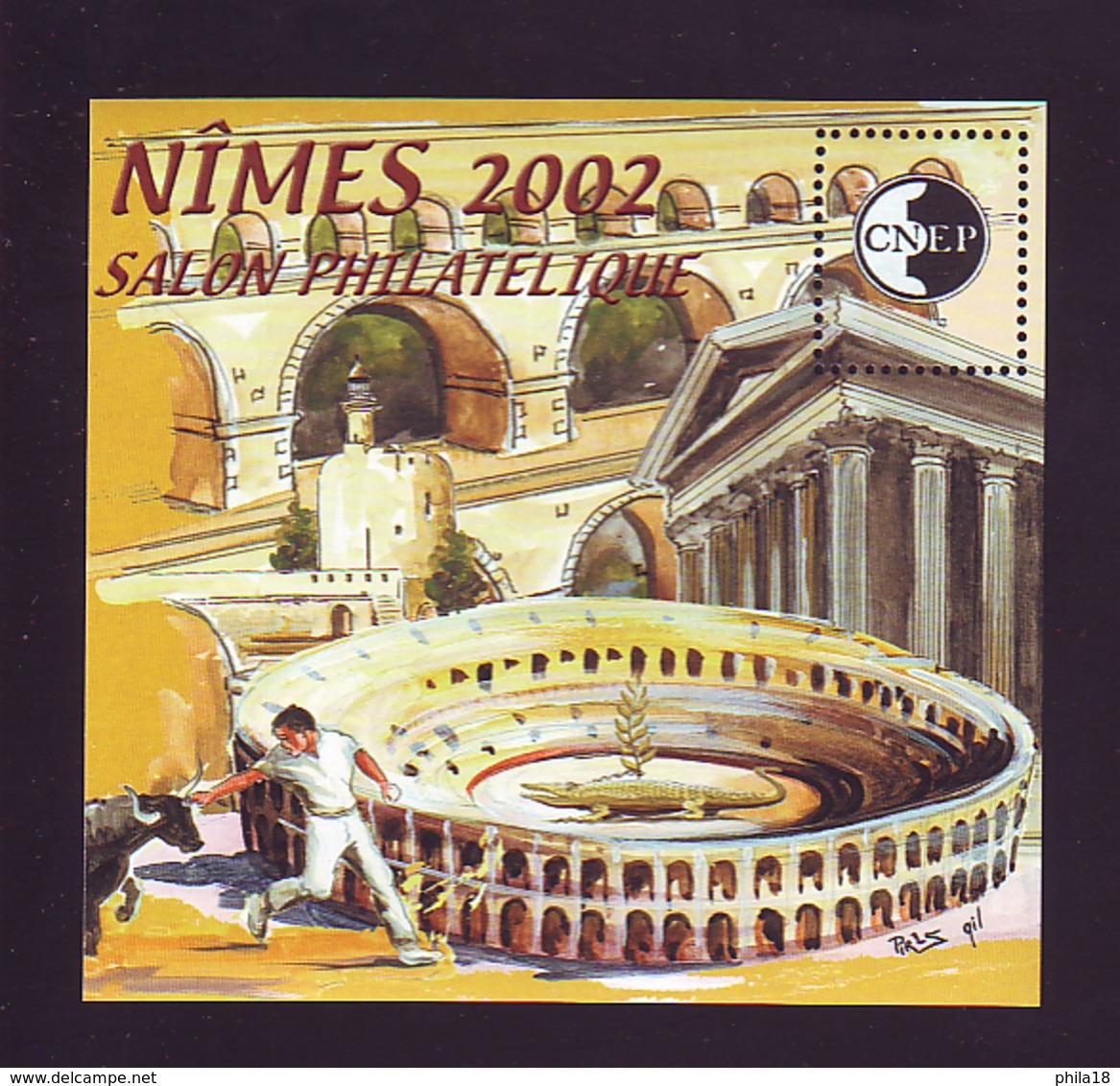 BLOC CNEP 2002 N° 36 - NIMES SALON PHILATELIQUE TOREADOR TAUREAU - CNEP