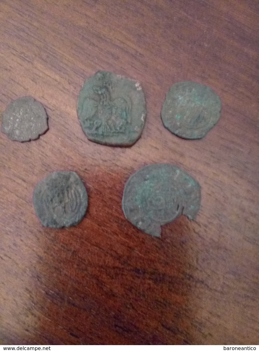 Lotto Di 5 Monete Medievali 4 Di Messina 1 Di Genova Da Classificare - Altri & Non Classificati