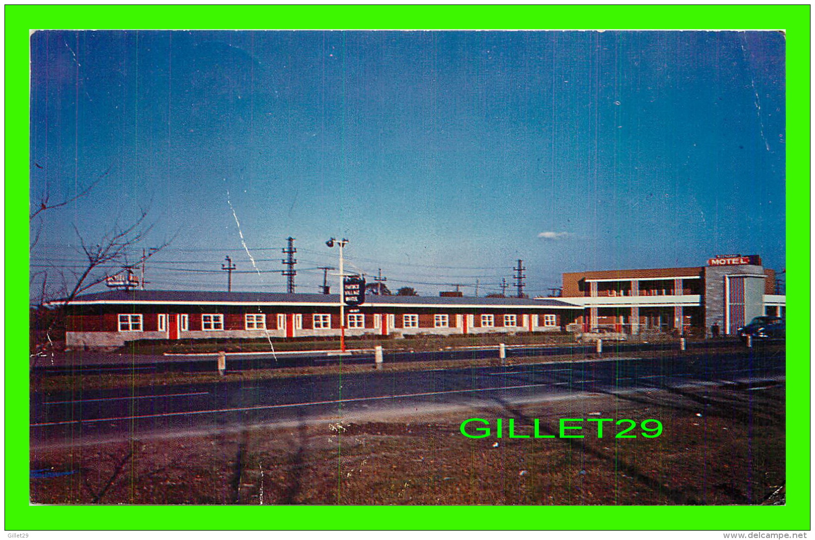 DORVAL, QUÉBEC - FRENCH VILLAGE MOTEL - CIRCULÉE EN 1958 -  MICHEL PHOTO - CARLE'S - - Montreal