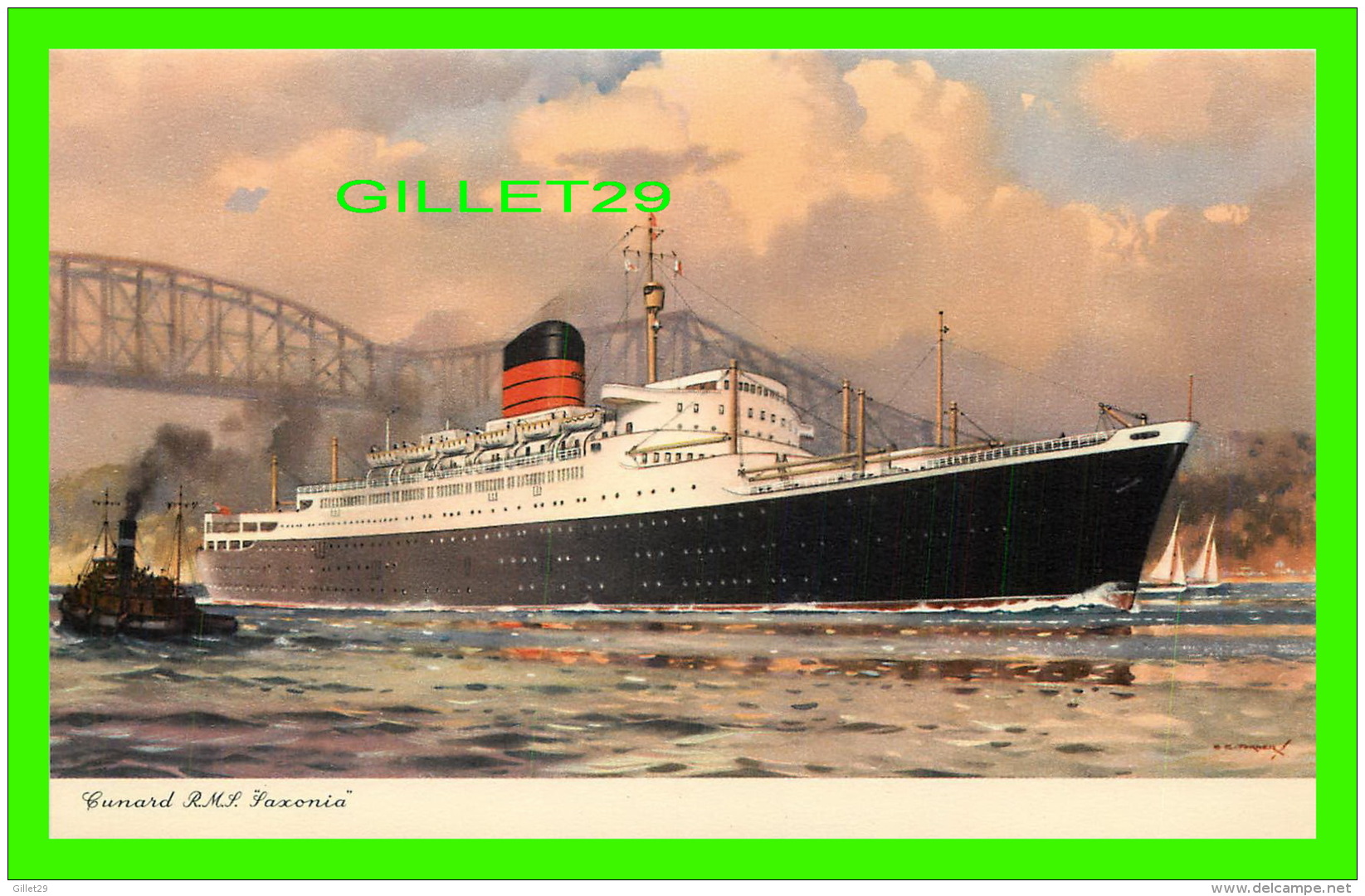 SHIP - BATEAUX - CUNARD R. M. L. SAXONIA - - Paquebots