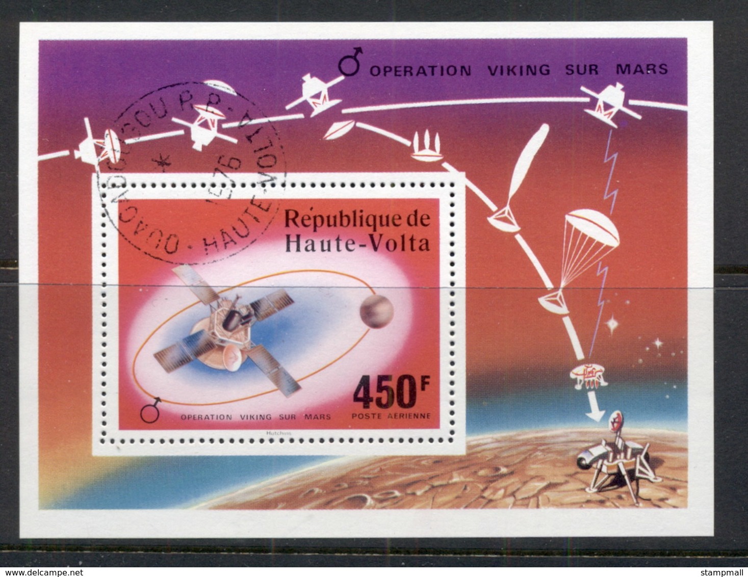 Upper Volta 1976 Viking Mars Space Project MS CTO - Haute-Volta (1958-1984)