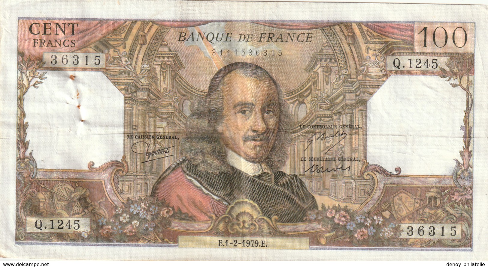 Billet De 100 Francs Corneille Du 1 2 1979 Beau A Trés Beau - 100 F 1964-1979 ''Corneille''